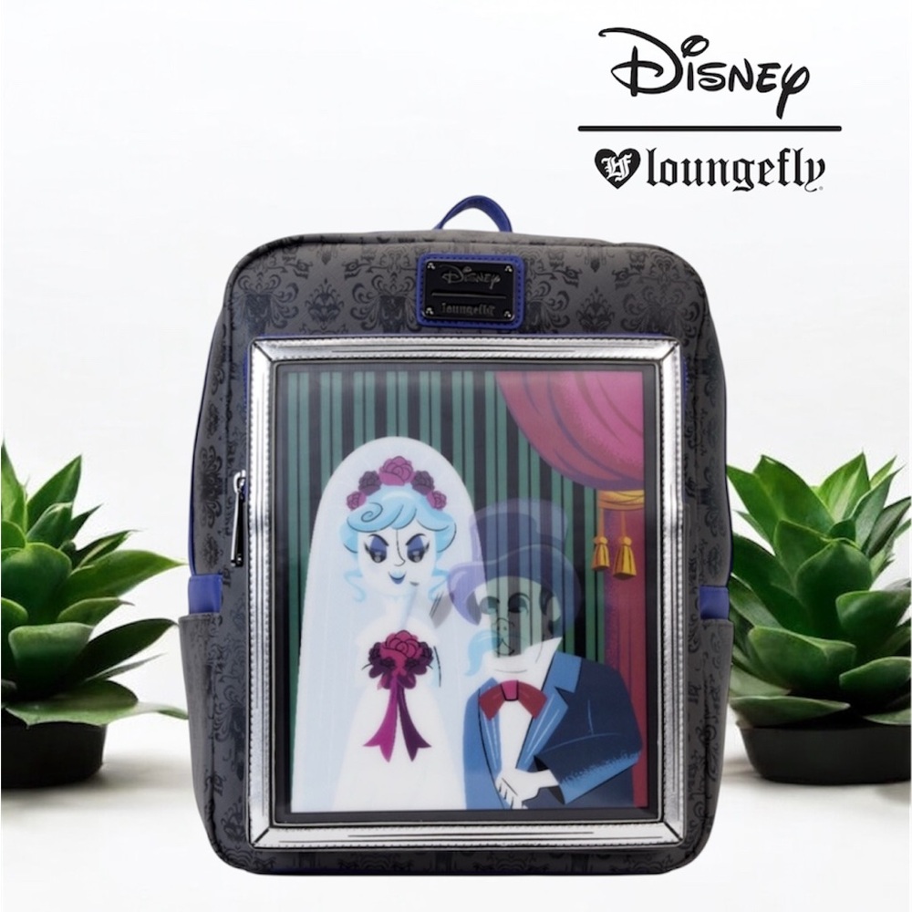 Loungefly Haunted Mansion Black Widow Bride Portrait Lenticular Mini Backpack 🆕